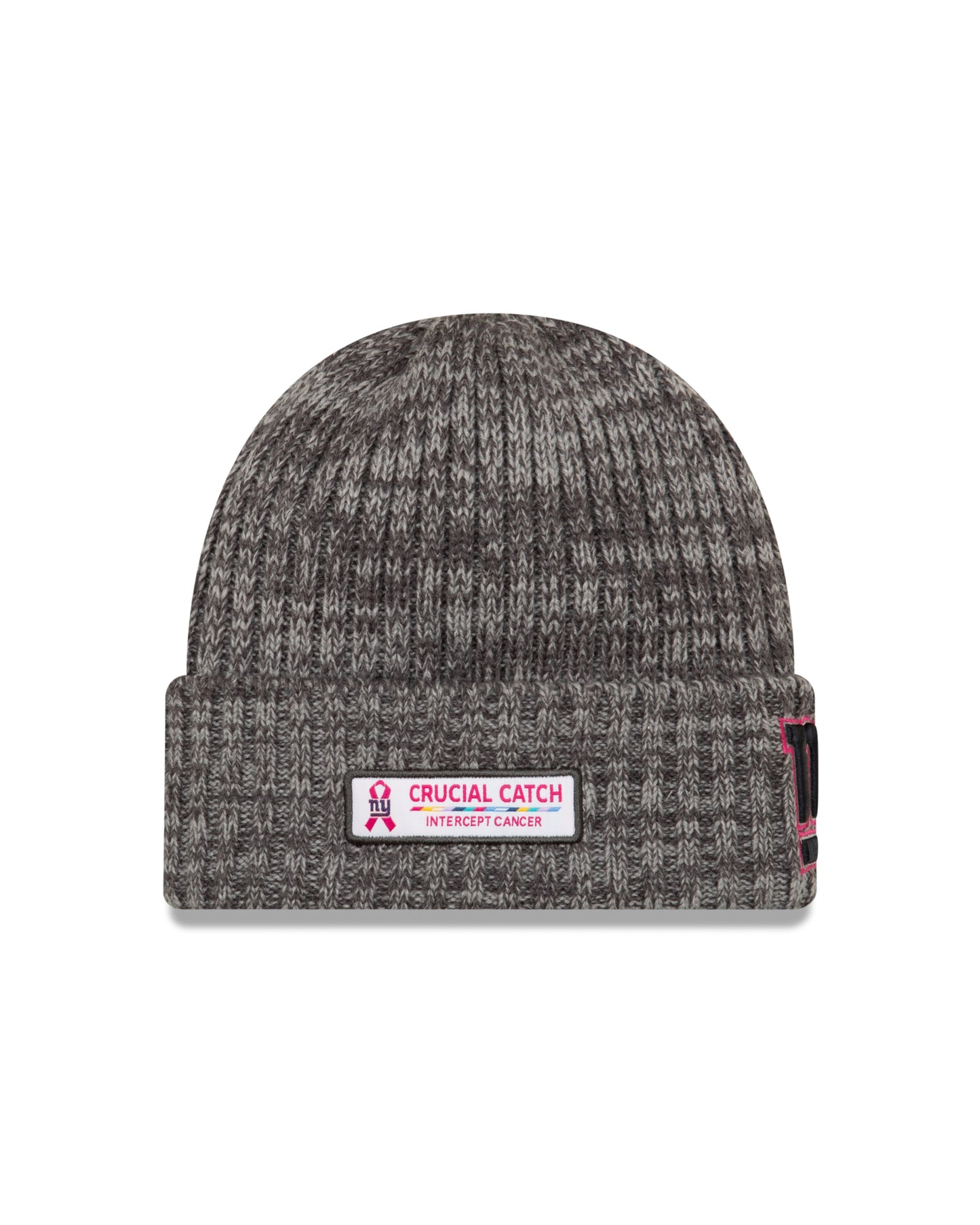 New York Giants New Era NFL Crucial Catch Cuffed Knit Hat - Gray
