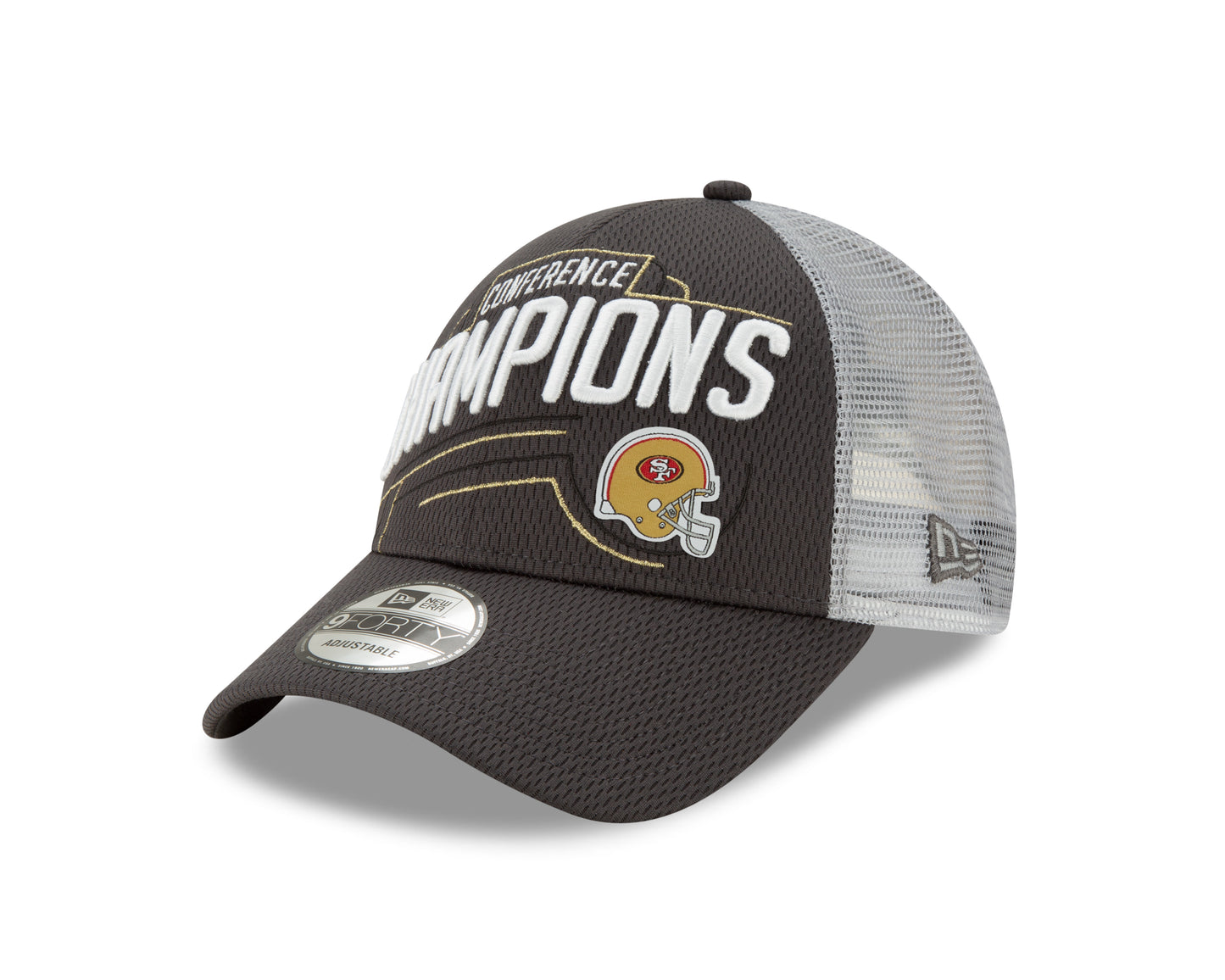 San Francisco 49ers New Era Conference Champions 9FORTY Adjustable Hat - Gray