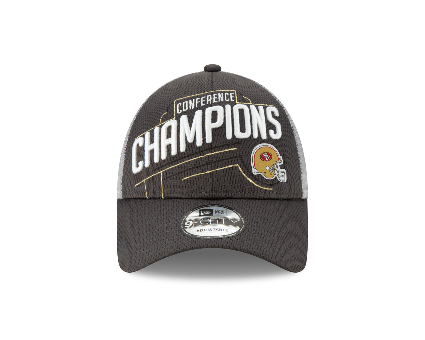 San Francisco 49ers New Era Conference Champions 9FORTY Adjustable Hat - Gray