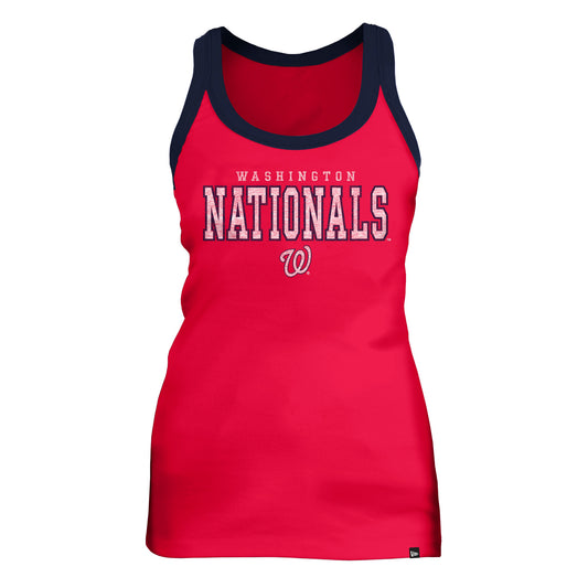 Washington Nationals New Era Athletic Women's Tank Top - Red