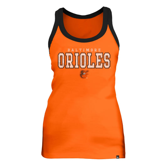 Baltimore Orioles New Era Athletic Women's Tank Top -Orange