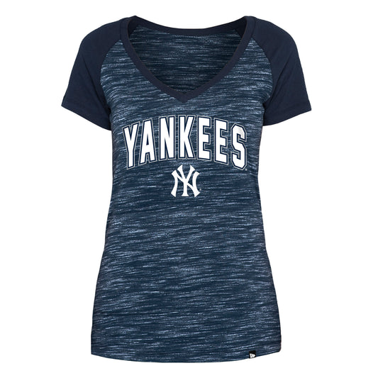 New York Yankees Space Dye V-neck Women's T-Shirt