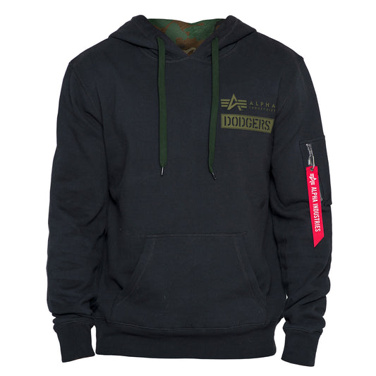 Los Angeles Dodgers Alpha Industries Pullover Hoodie- Black/Olive/Camo