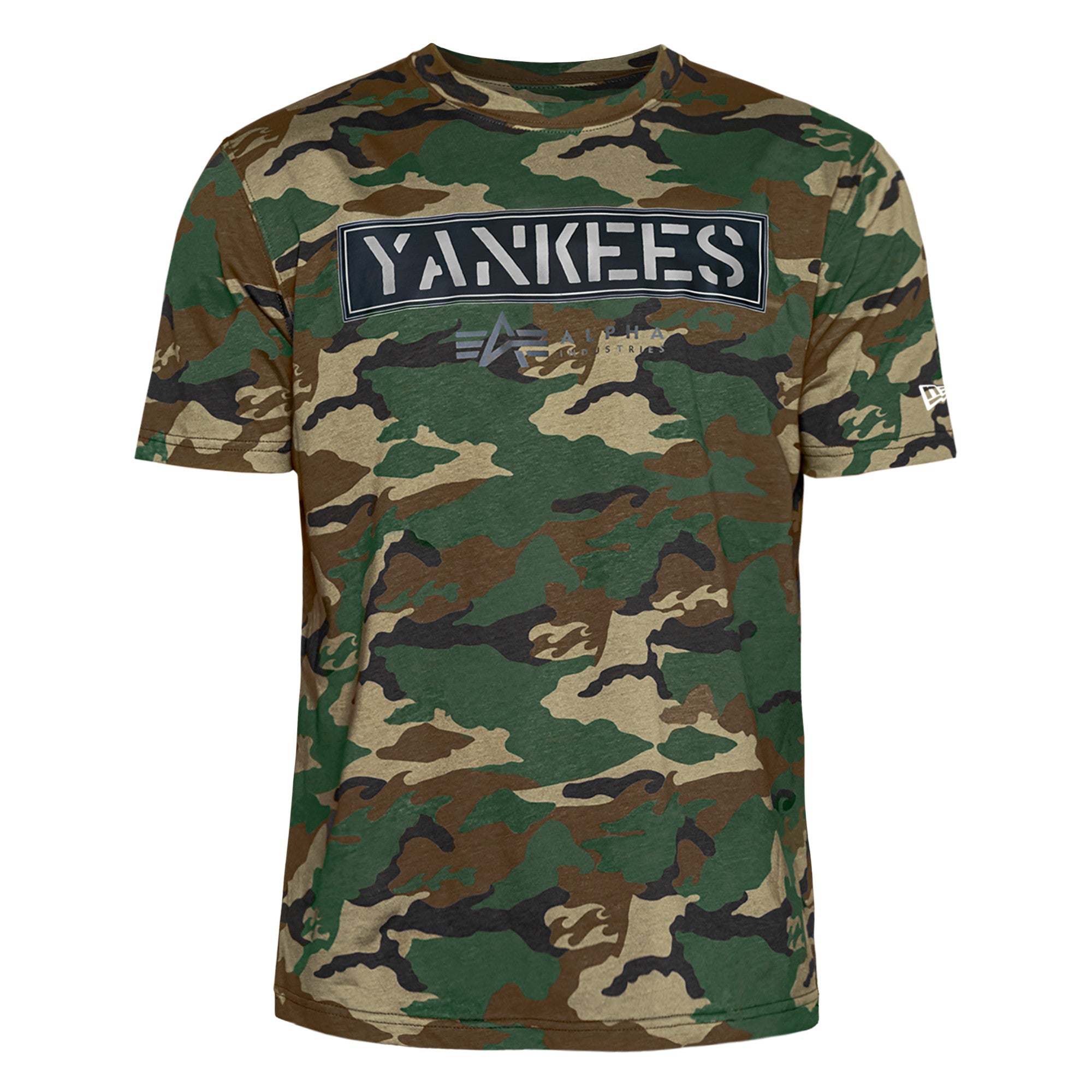 Yankees Store New York Yankees Alpha Industries Camo Short Sleeve T-Shirt Olive/Camo ...