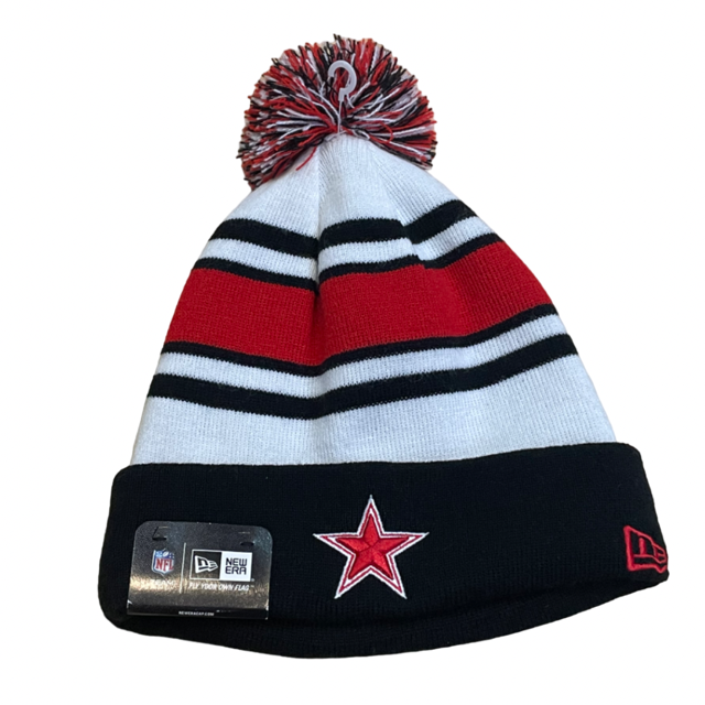 Dallas Cowboys New Era Red Pom Fire Knit Hat