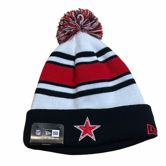 Dallas Cowboys New Era Red Pom Fire Knit Hat