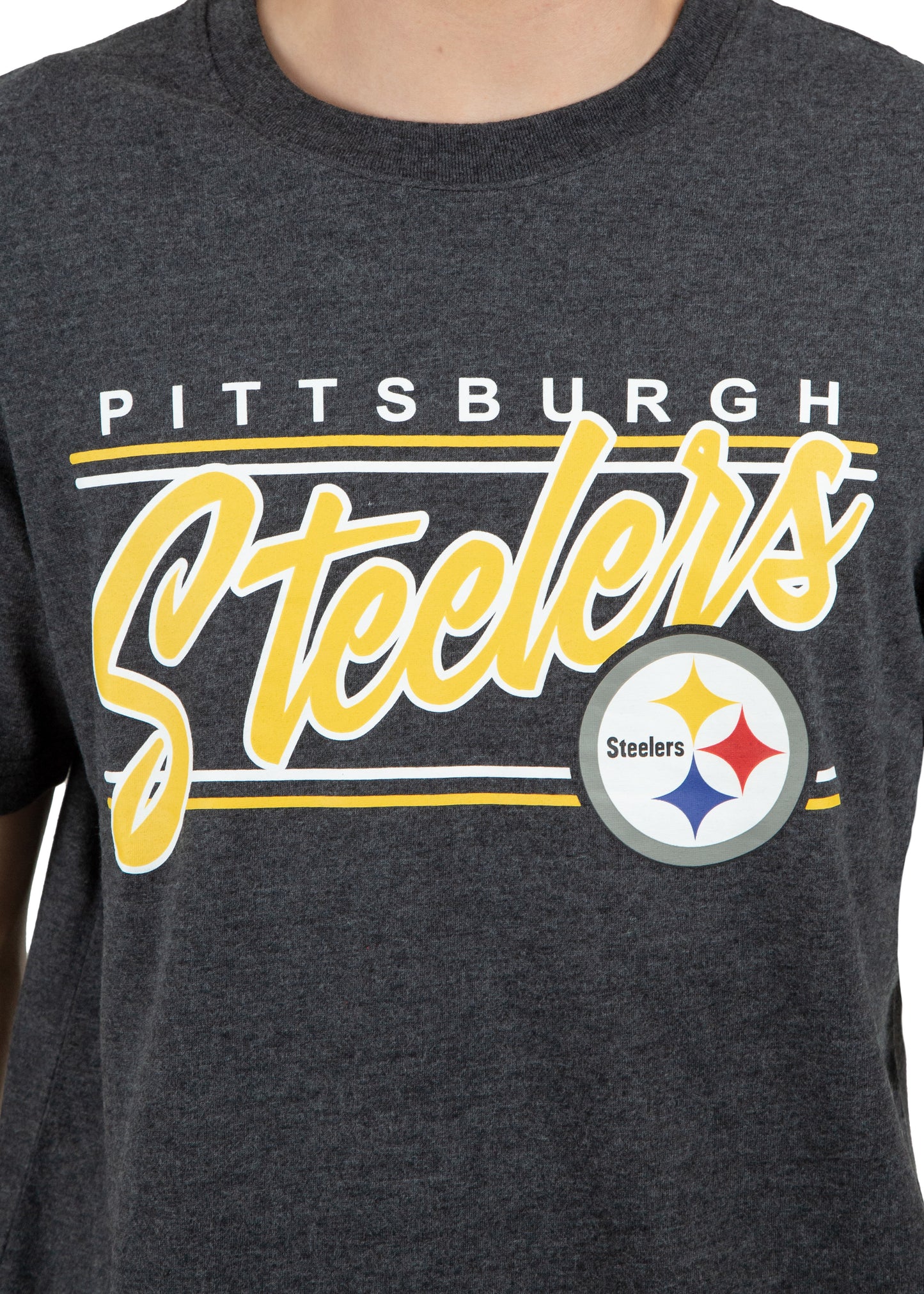 Pittsburgh Steelers New Era Throwback Script Men's T-Shirt