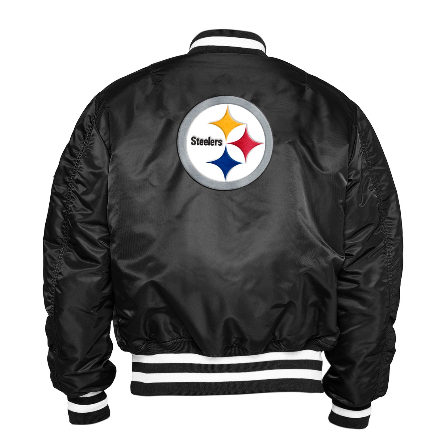 Pittsburgh Steelers Alpha Industries MA-1 Reversible Bomber Jacket- Black