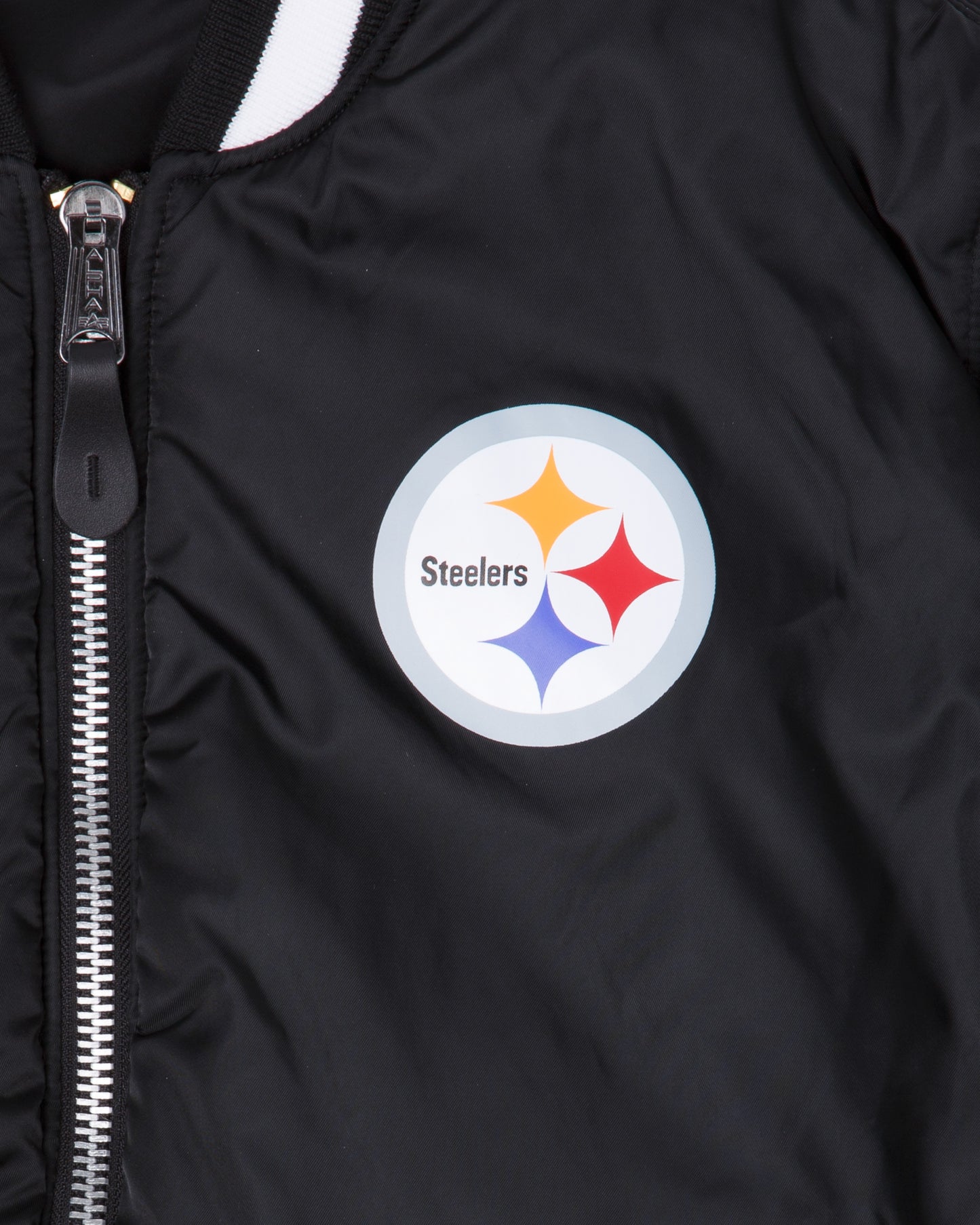 Pittsburgh Steelers Alpha Industries MA-1 Reversible Bomber Jacket- Black