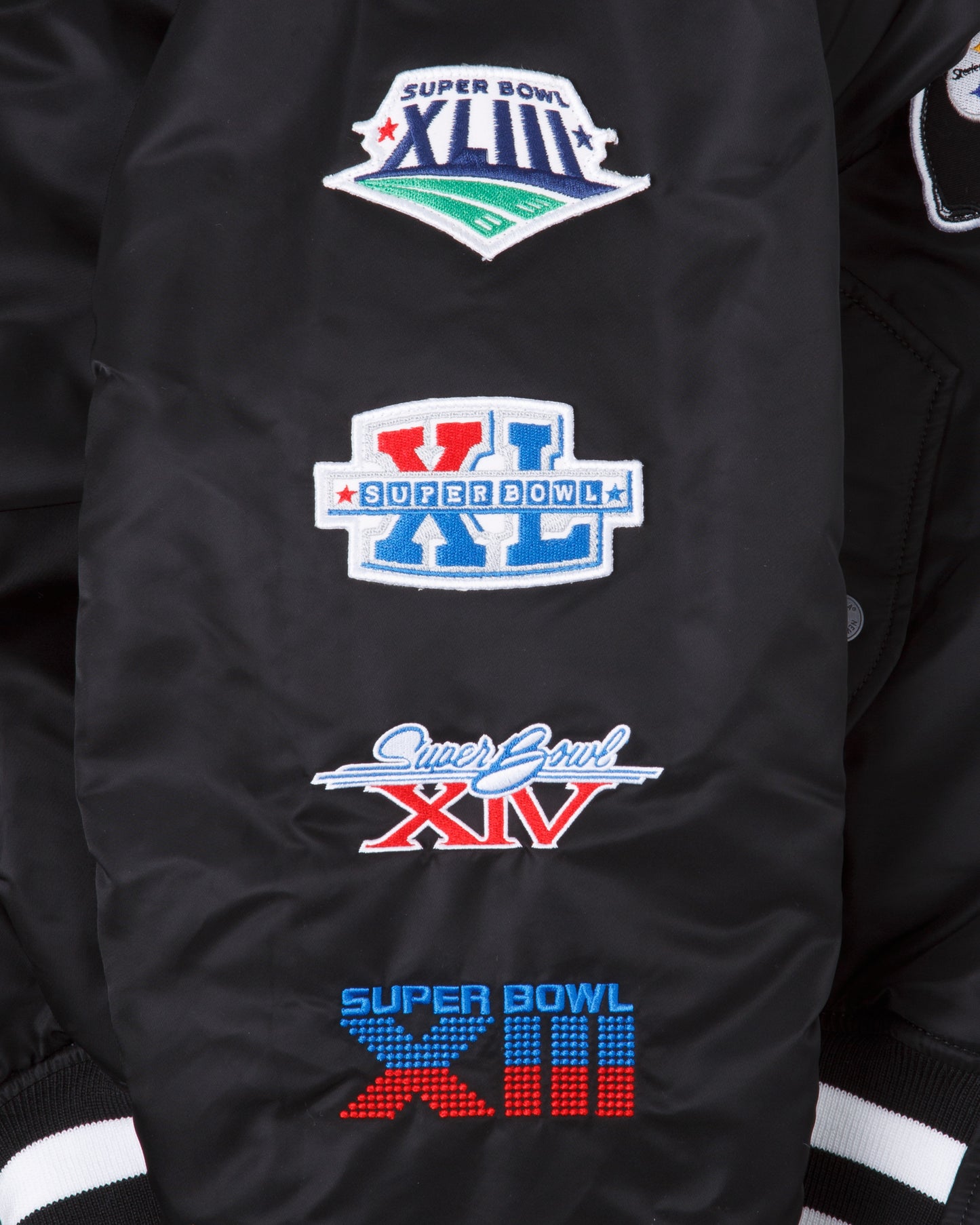 Pittsburgh Steelers Alpha Industries MA-1 Reversible Bomber Jacket- Black