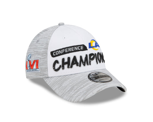 Los Angeles Rams New Era Locker Room Conference Champions 9FORTY Adjustable Hat - White