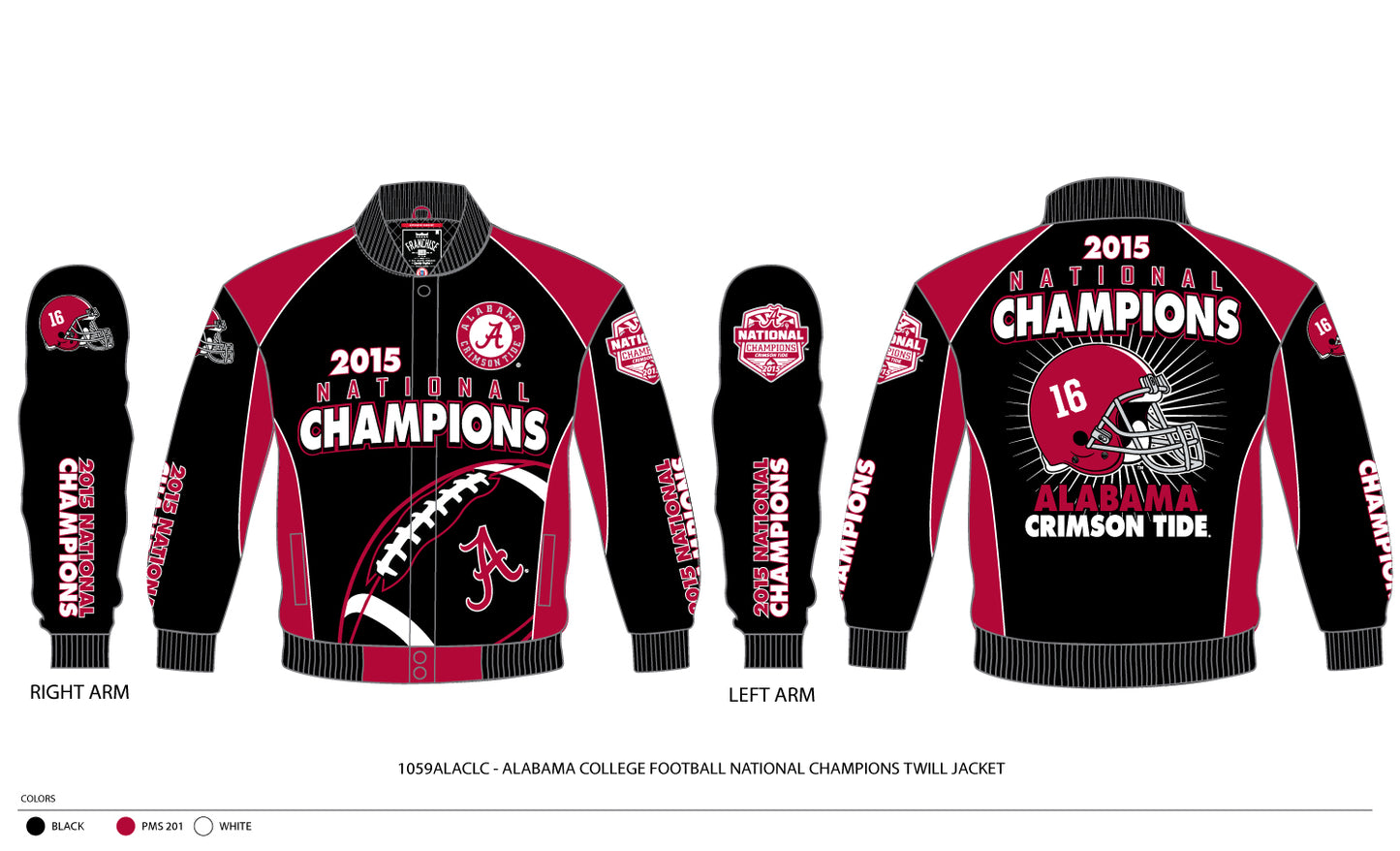 Alabama Crimson Tide Franchise Club 2015 Champions Twill Jacket