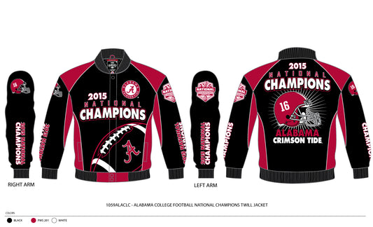 Alabama Crimson Tide Franchise Club 2015 Champions Twill Jacket