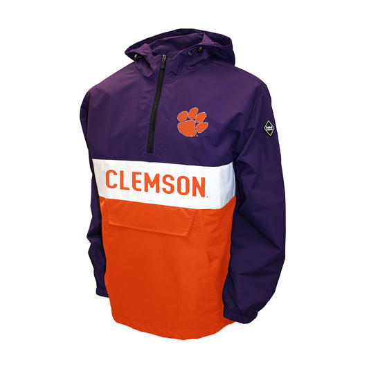 Clemson Tigers Franchise Club Alpha Anorak Half-Zip Pullover Jacket - Purple