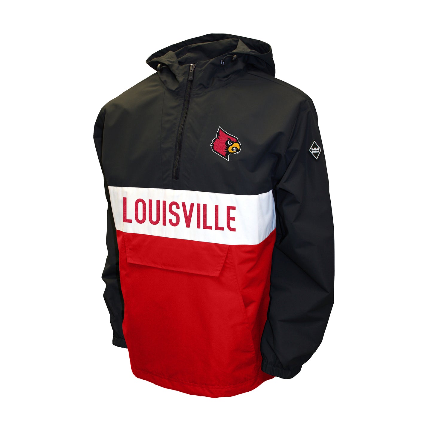 Louisville Cardinals Franchise Club Alpha Anorak Quarter-Zip Pullover Jacket - Black