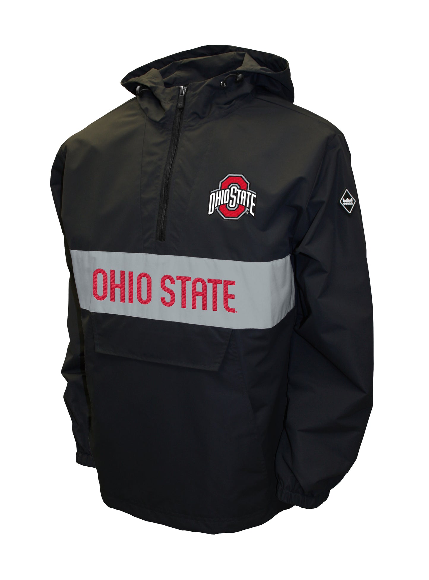 Ohio State Buckeyes Franchise Club Alpha Anorak Quarter-Zip Pullover Jacket - Black