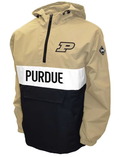 Purdue Boilermakers Franchise Club Alpha Anorak Quarter-Zip Pullover Jacket - Gold