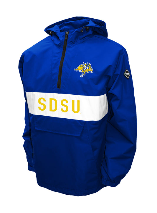 SDSU Jackrabbits Franchise Club Alpha Anorak Quarter-Zip Pullover Jacket - Blue
