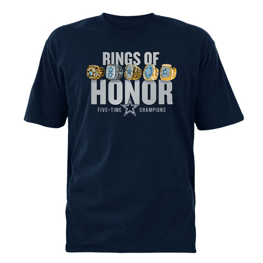 Dallas Cowboys Pride Rings of Honor Men's T-Shirt - Navy