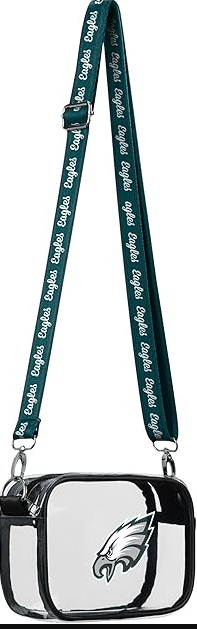 Philadelphia Eagles FOCO Team Stripe Clear Crossbody Bag