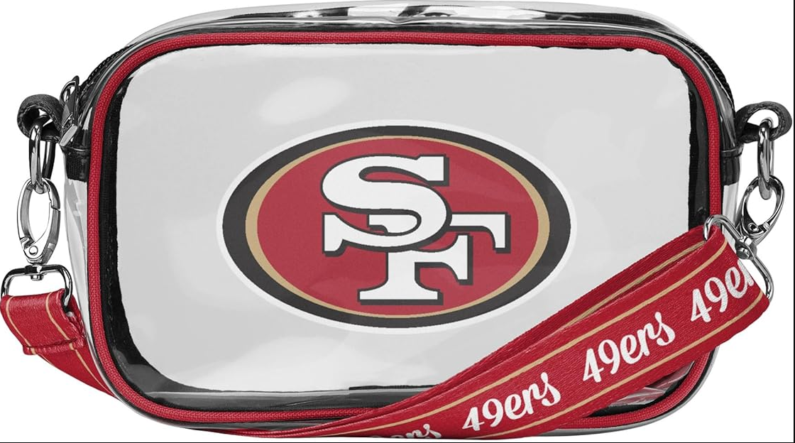 San Francisco 49ers FOCO Team Stripe Clear Crossbody Bag