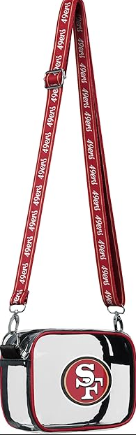 San Francisco 49ers FOCO Team Stripe Clear Crossbody Bag