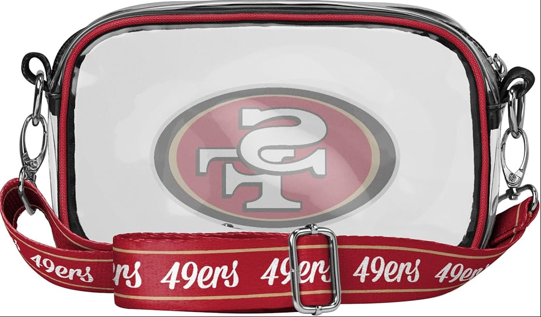 San Francisco 49ers FOCO Team Stripe Clear Crossbody Bag