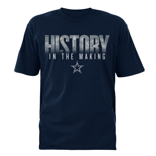 Dallas Cowboys History In The Making Stats Men's T-Shirt - Navy