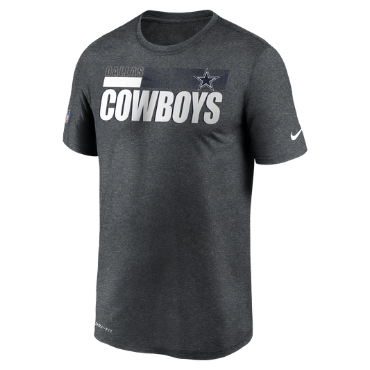 Dallas Cowboys Nike Legend Sideline Performance T-Shirt - Charcoal Heather