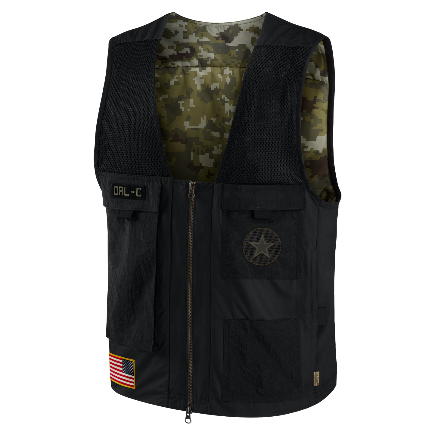 Dallas Cowboys Nike NFL Salute To Service Sideline Full-Zip Vest - Black