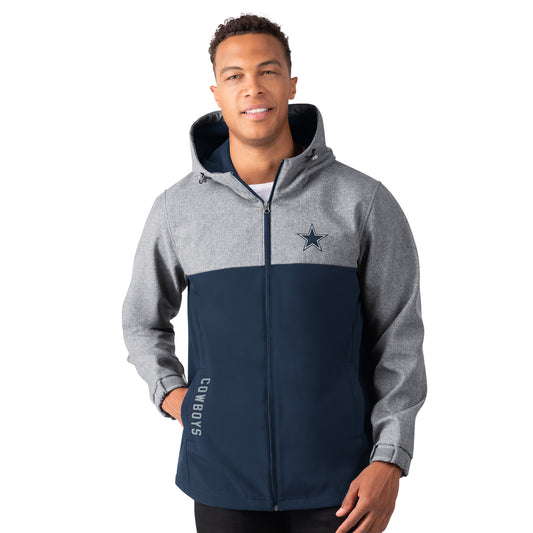 Dallas Cowboys NFL Pump Fake Soft Shell Bonded Full Zip Hooded Jacket By G-III