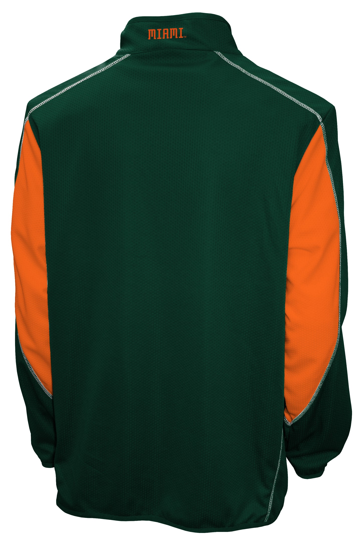 Miami Hurricanes Franchise Club Flex Thematech Quarter-Zip Pullover Jacket - Green