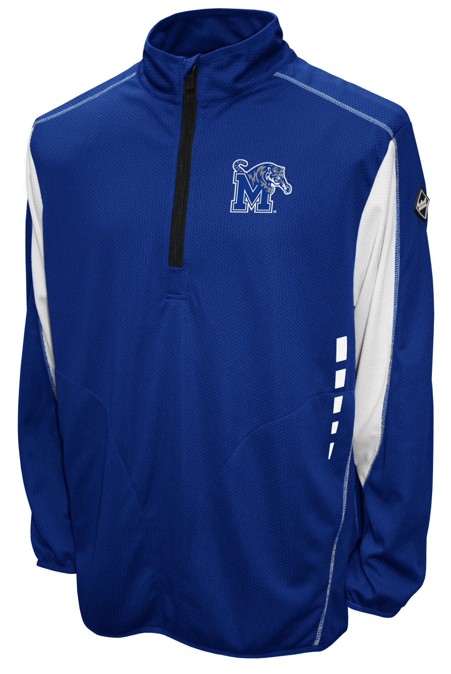 Memphis Tigers Franchise Club Flex Thematech Quarter-Zip Pullover Jacket - Blue