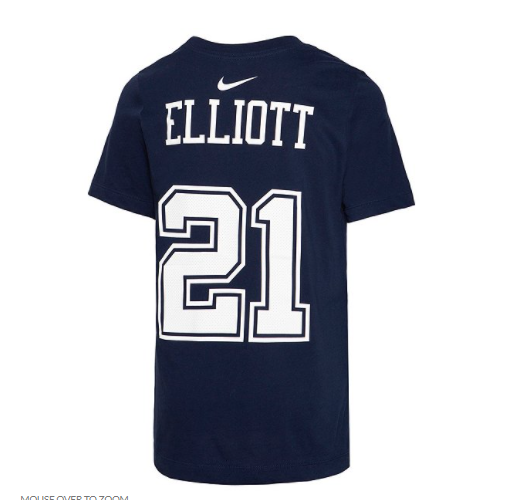 Dallas Cowboys Ezekiel Elliott #21 YOUTH Nike Player Name & Number T-Shirt- Navy