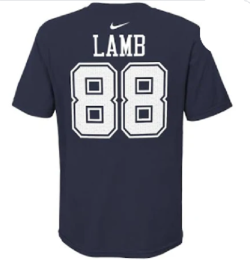 Dallas Cowboys Nike Youth #88 CeeDee Lamb Player T-Shirt- Blue