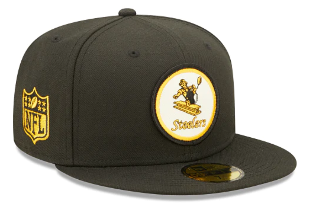 Pittsburgh Steelers New Era Sideline 59FIFTY Historic Fitted Hat - Black