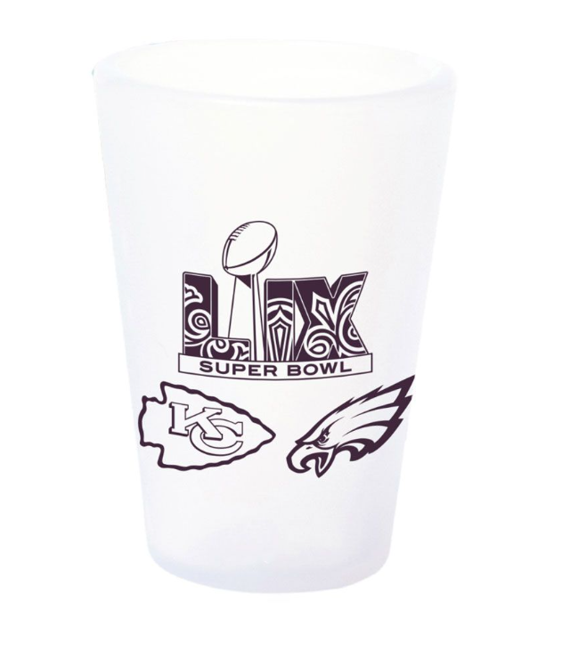 Super Bowl LIX Chiefs Vs Eagles Dueling 1.5oz Silicone Shot Glass