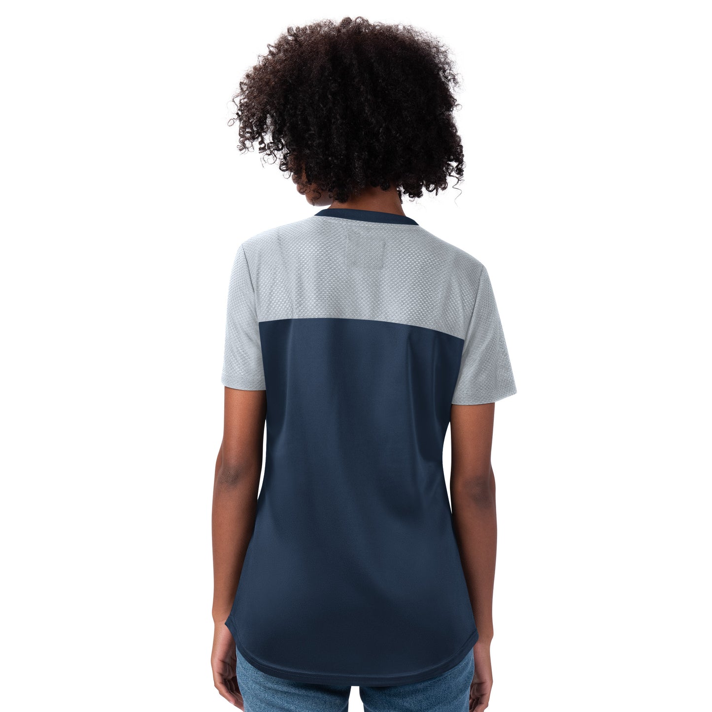 Dallas Cowboys Enforcer Lace Up Women's T-Shirt - Navy