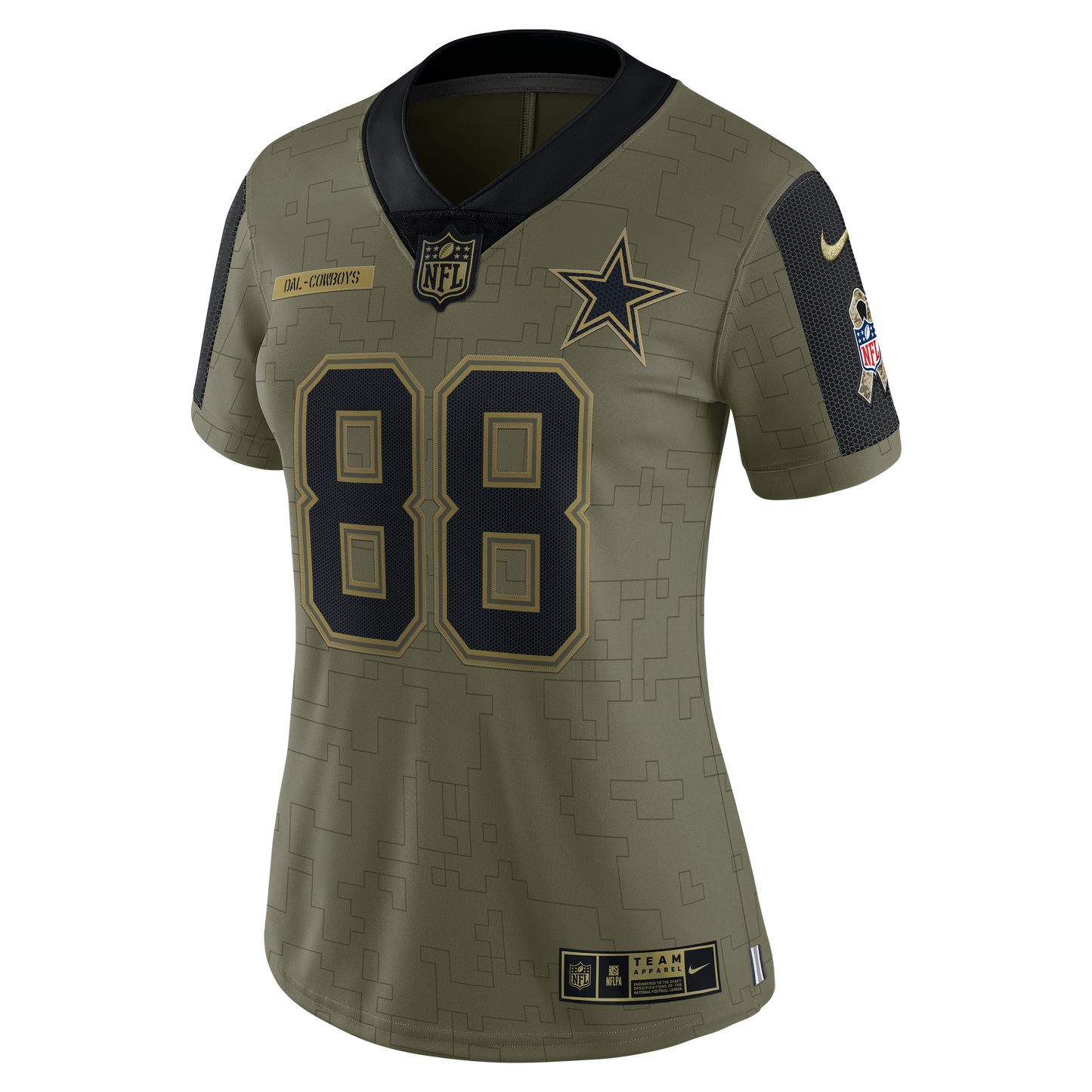 Dallas Cowboys Women's #88 CeeDee Lamb Nike Salute To Service Limited Jersey- Green/Black