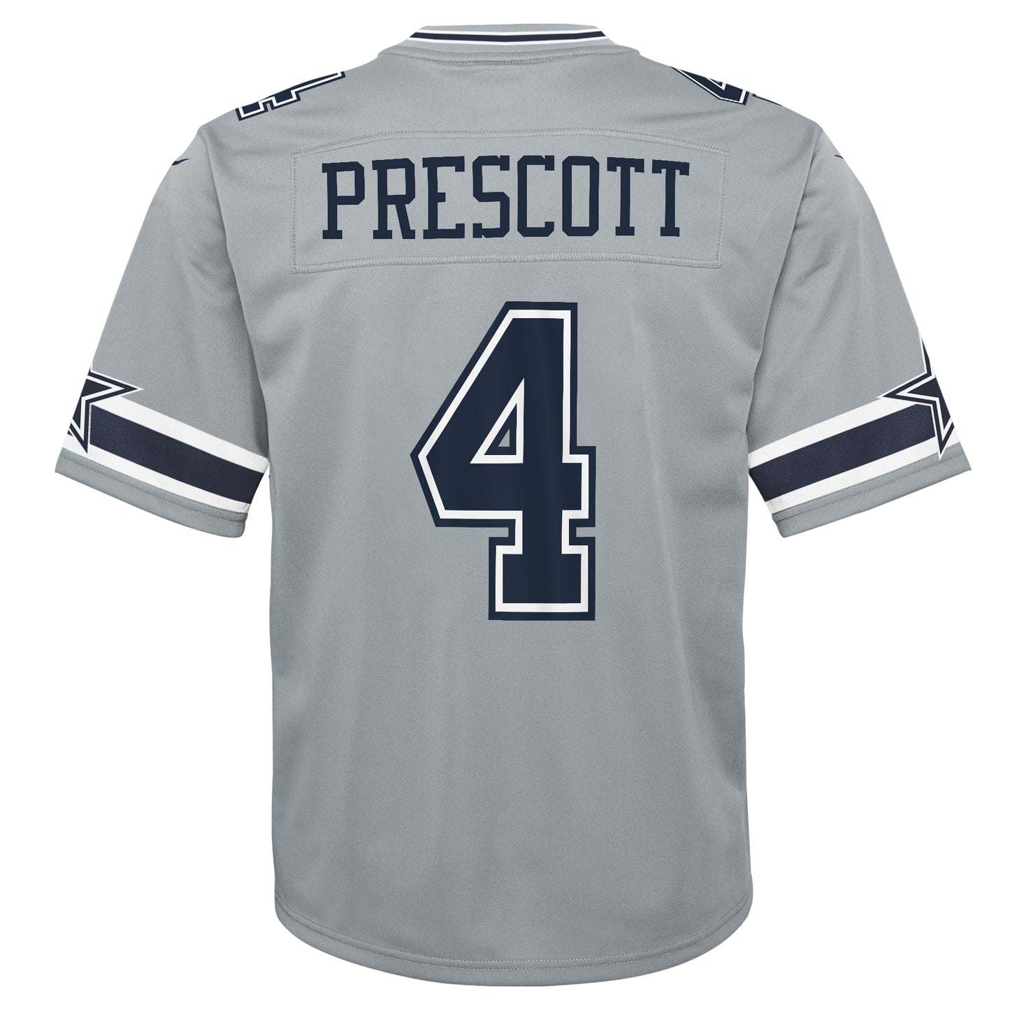 Dallas Cowboys Nike #4 Dak Prescott Youth Game Jersey - Inverted Gray
