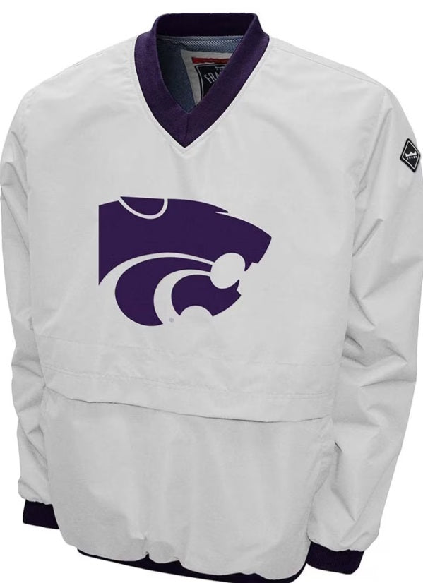 Kansas State Wildcats Franchise Club Big Logo Windshell Jacket - White
