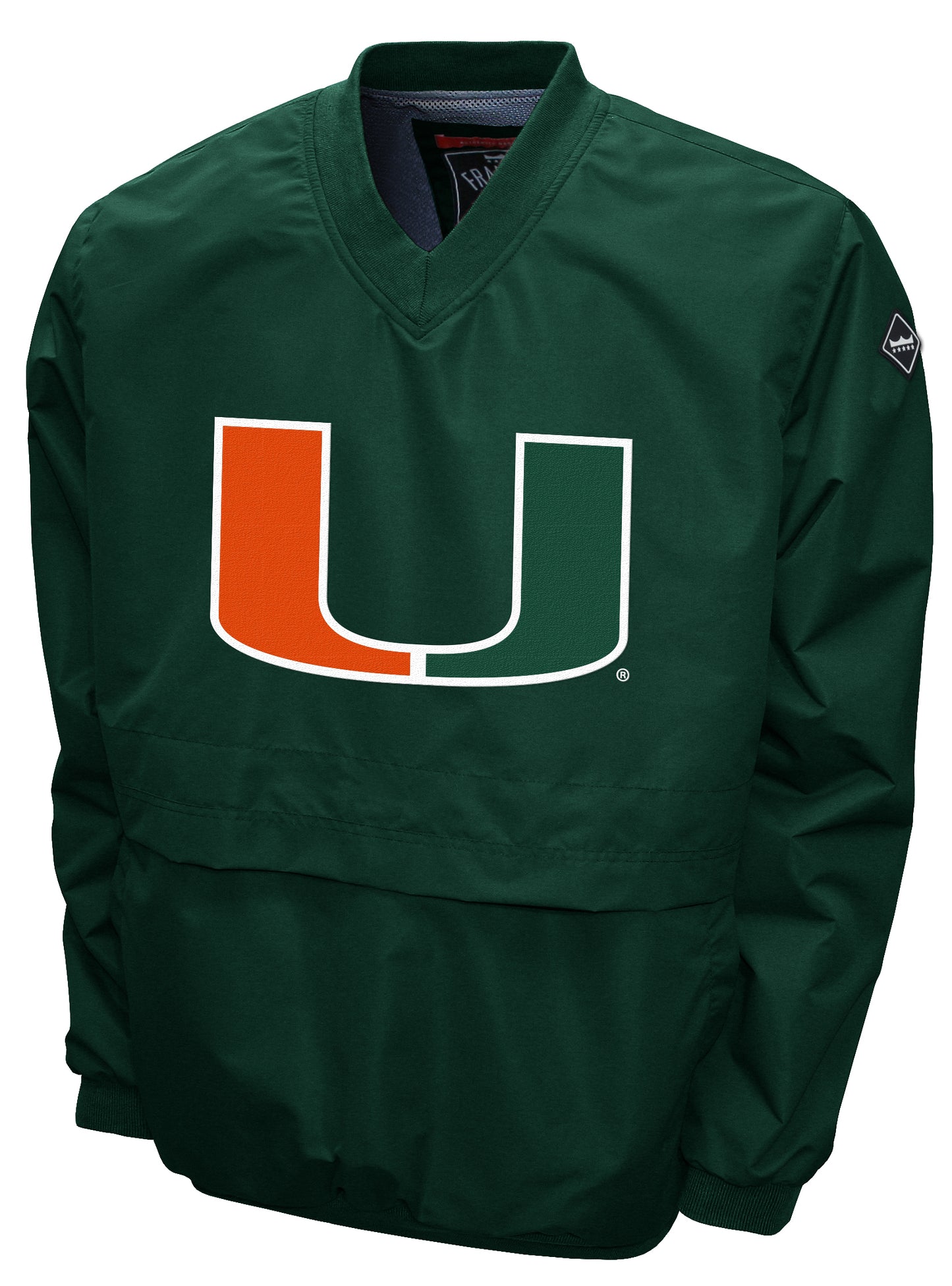 Miami Hurricanes Franchise Club Big Logo Windshell Jacket - Green
