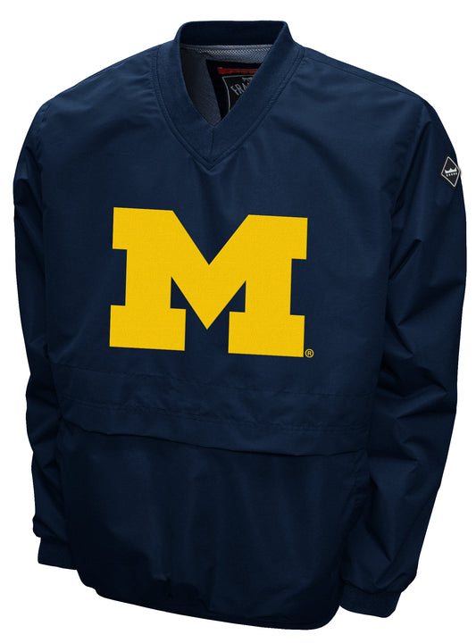 Michigan Wolverines Franchise Club Big Logo Windshell Jacket - Navy