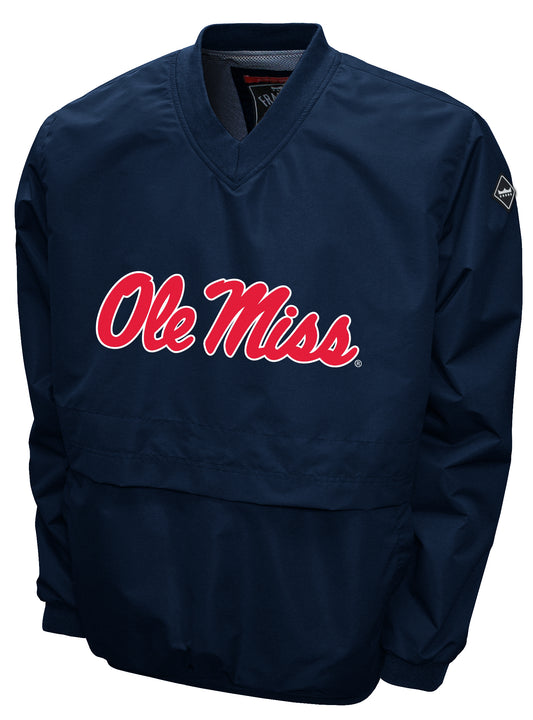 Ole Miss Rebels Franchise Club Big Logo Windshell Jacket - Navy