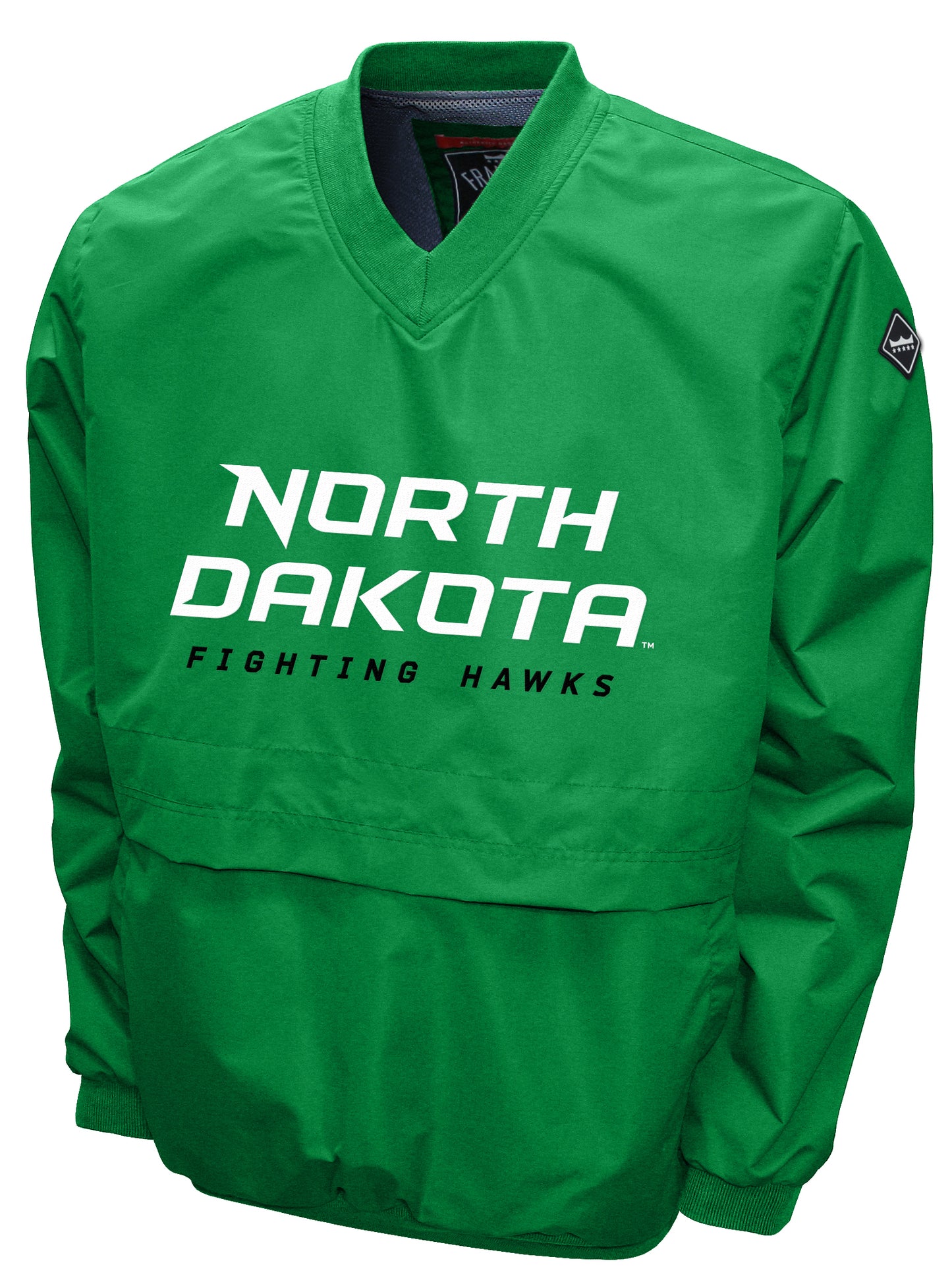 North Dakota Fighting Hawks Franchise Club Big Logo Windshell Jacket - Green