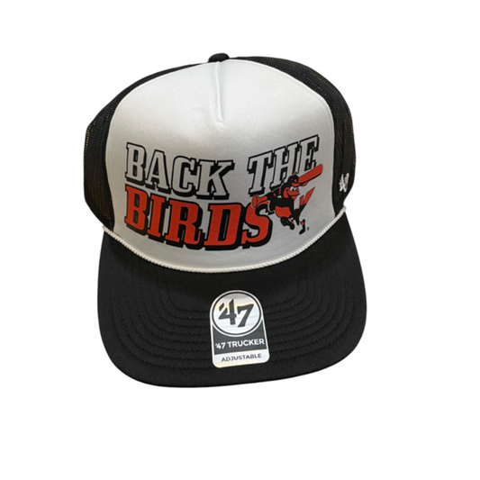 Baltimore Orioles '47 Brand Back The Birds  Foam Front Trucker Mesh