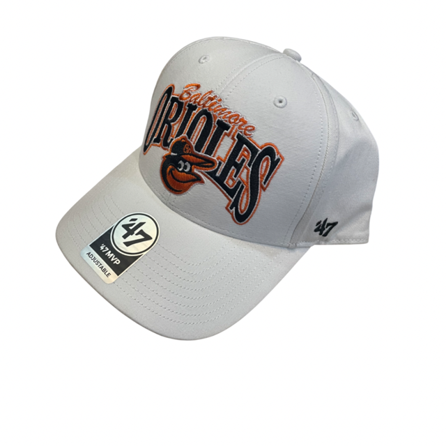 Baltimore Orioles '47  Brand Key Stone White MVP Adjustable Hat