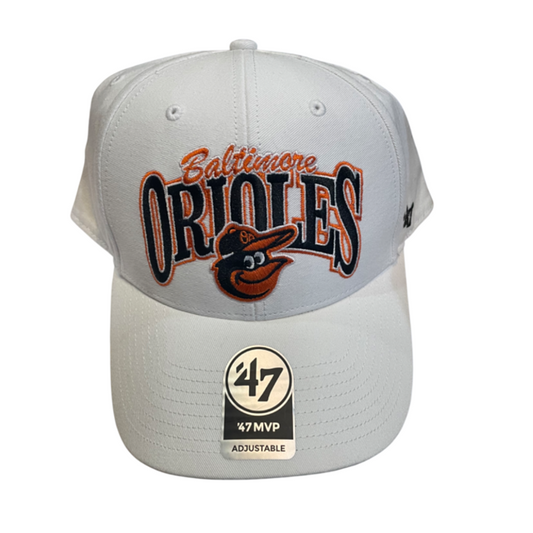 Baltimore Orioles '47  Brand Key Stone White MVP Adjustable Hat