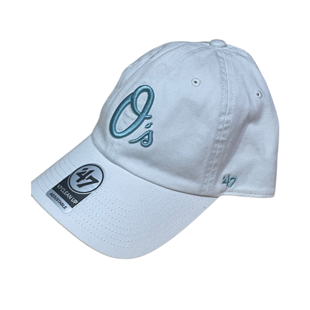 Baltimore Orioles '47 Clean Up Hat Adjustable Hat - White/Mako Blue