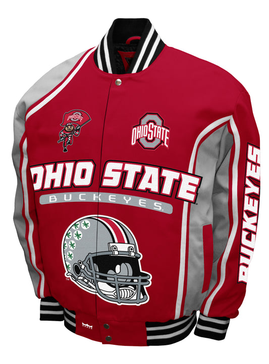 Ohio State Buckeyes NCAA Thrill Twill Full Snap Jacket